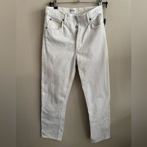 AGOLDE White Straight Leg 90’s Pinch Women’s Size 26 High Rise Minimalist